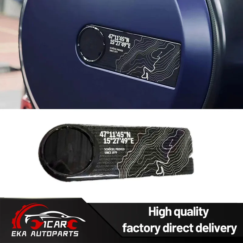 Gloss Black Schöckl Spare Tire Sticker for Mercedes Benz G-Class W463 W464 W465 1:1 High Quality Spare Wheel Decal 3MAdhesive