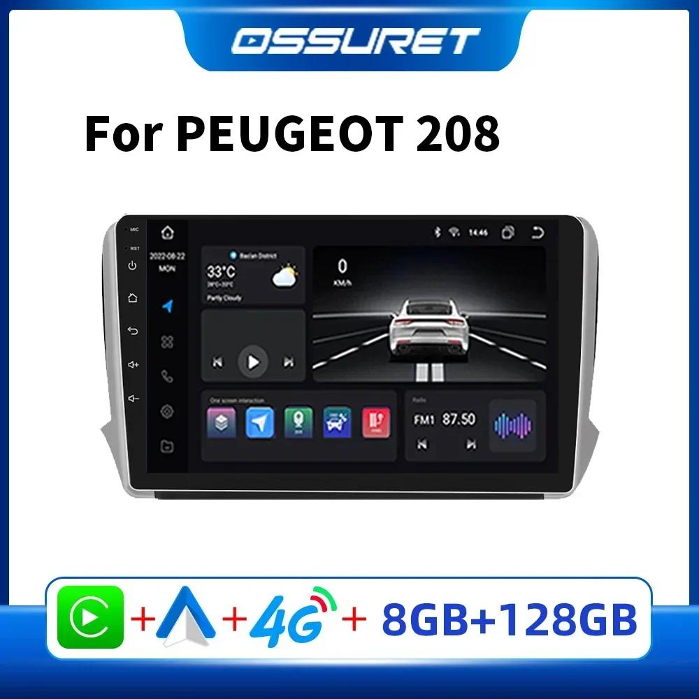 

2 Din Android Car Radio Stereo for Peugeot 2008 208 2014 - 2018 10.1" Screen Multimedia Navigation Gps Auto Audio Video Player