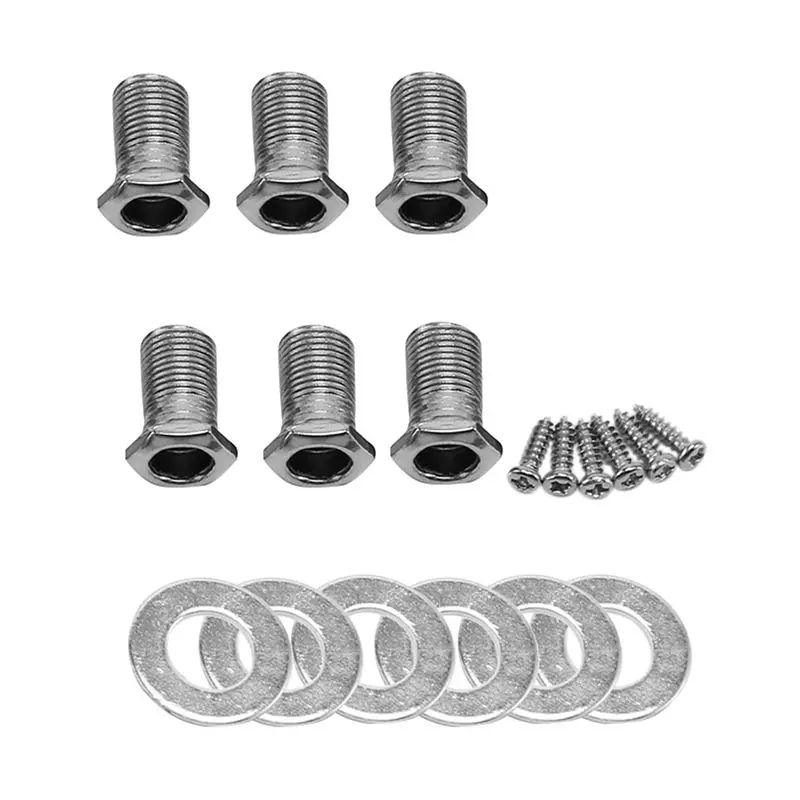

HOES-3Set Guitar Sealed Small Peg Tuning Pegs Tuners Machine Heads For Acoustic Electric Guitar Guitar Parts( Silver 6R )