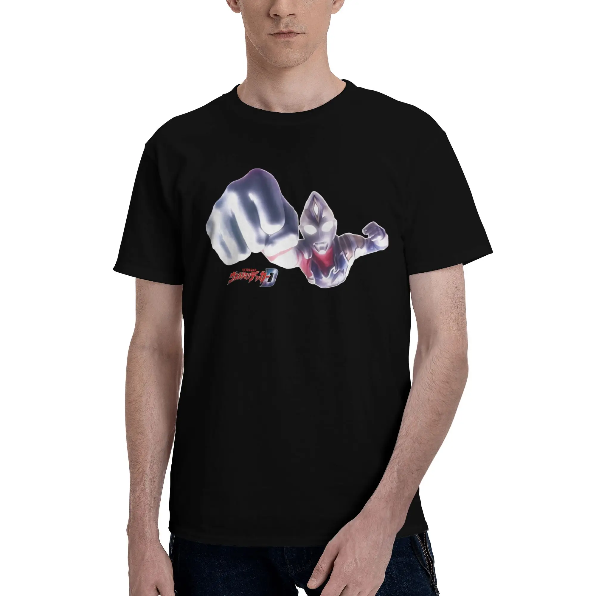 Decker Flying Japan Essential  Funny Graphic 100% Cotton T-Shirt Bandai Ultraman Series Tees Tops For Men