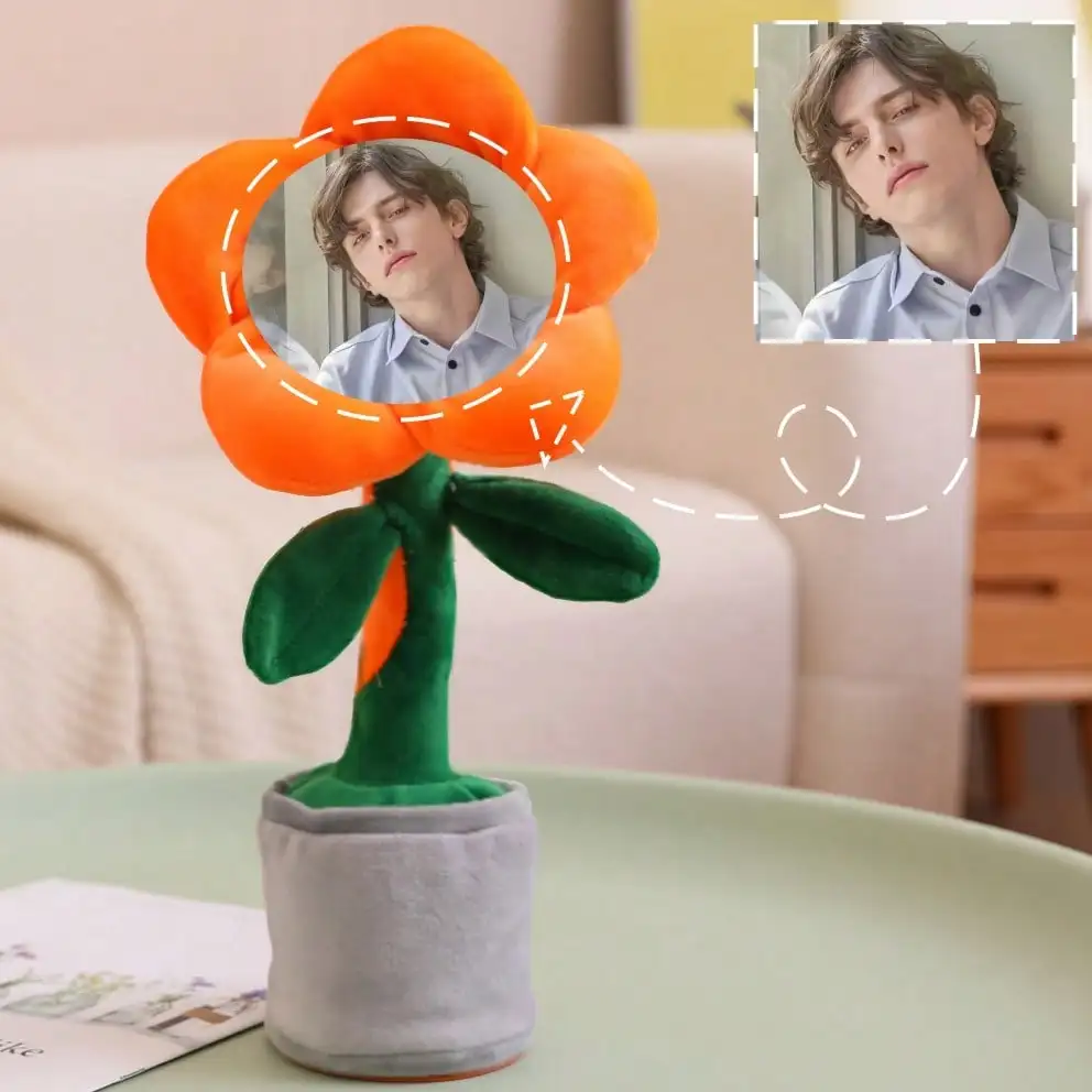 DIY-Blumenförmige Dekoration mit individuellen Plüschblumen, singend, sprechen lernen, aufzeichnen, bezaubernde Blumendekoration – Detail 3