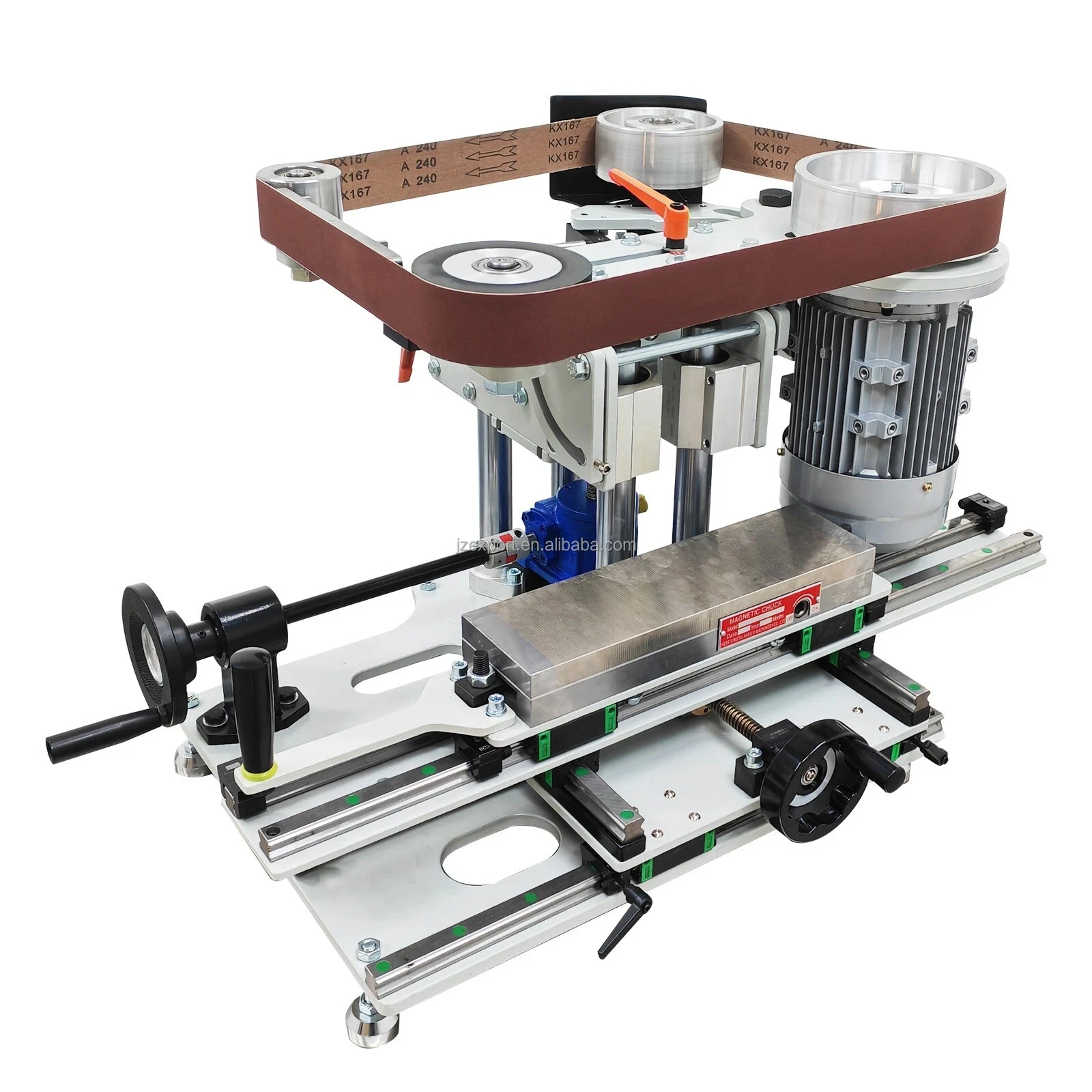 Belt Grinder Magnetic Flat Grinding System 1200x50mm Sand Pad 220/380V