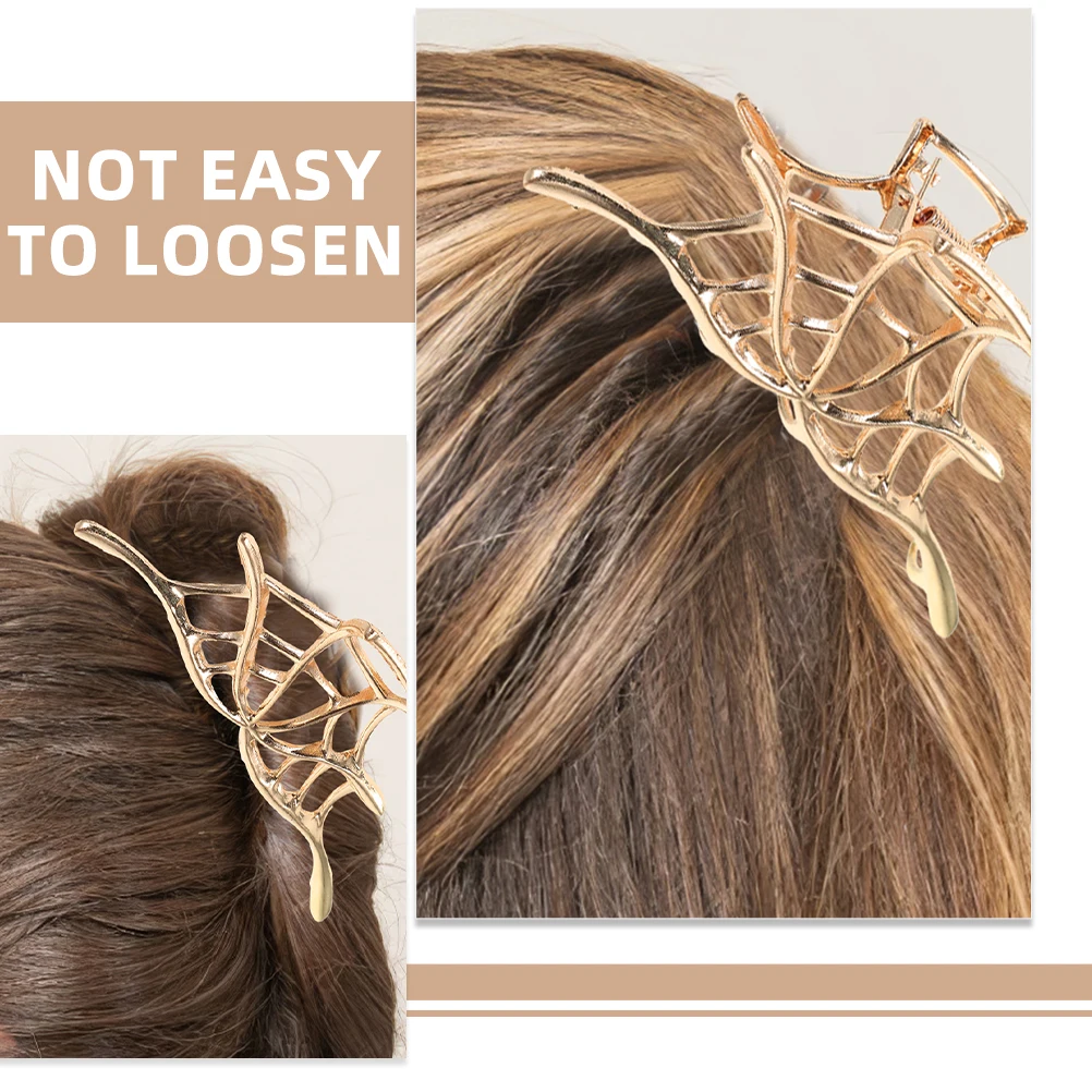 

2pcs Clips Metal Claw Jaw Decorative Women Jaw Spiderweb Hair Clip Party Styling Spiderweb Hair Claw Clip Tools