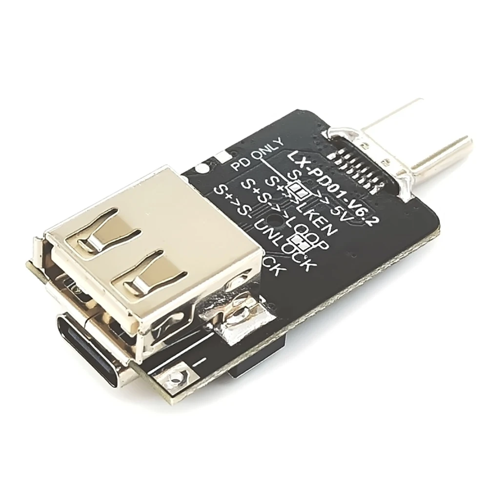 Diymore PD/QC Decoy Trigger Board USB Type-C 5V 9V 12V 15V 20V Batterij Snellaadmodule PD2.0 3.0 Snel Opladen Trigger