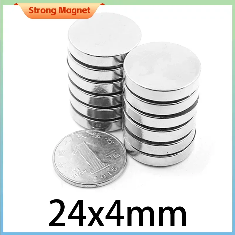 

24x4 mm Round Rare Earth Neodymium Neodymium Iron Boron Magnet Super Magnetic Refrigerator Fashion Magnet 24*4mm