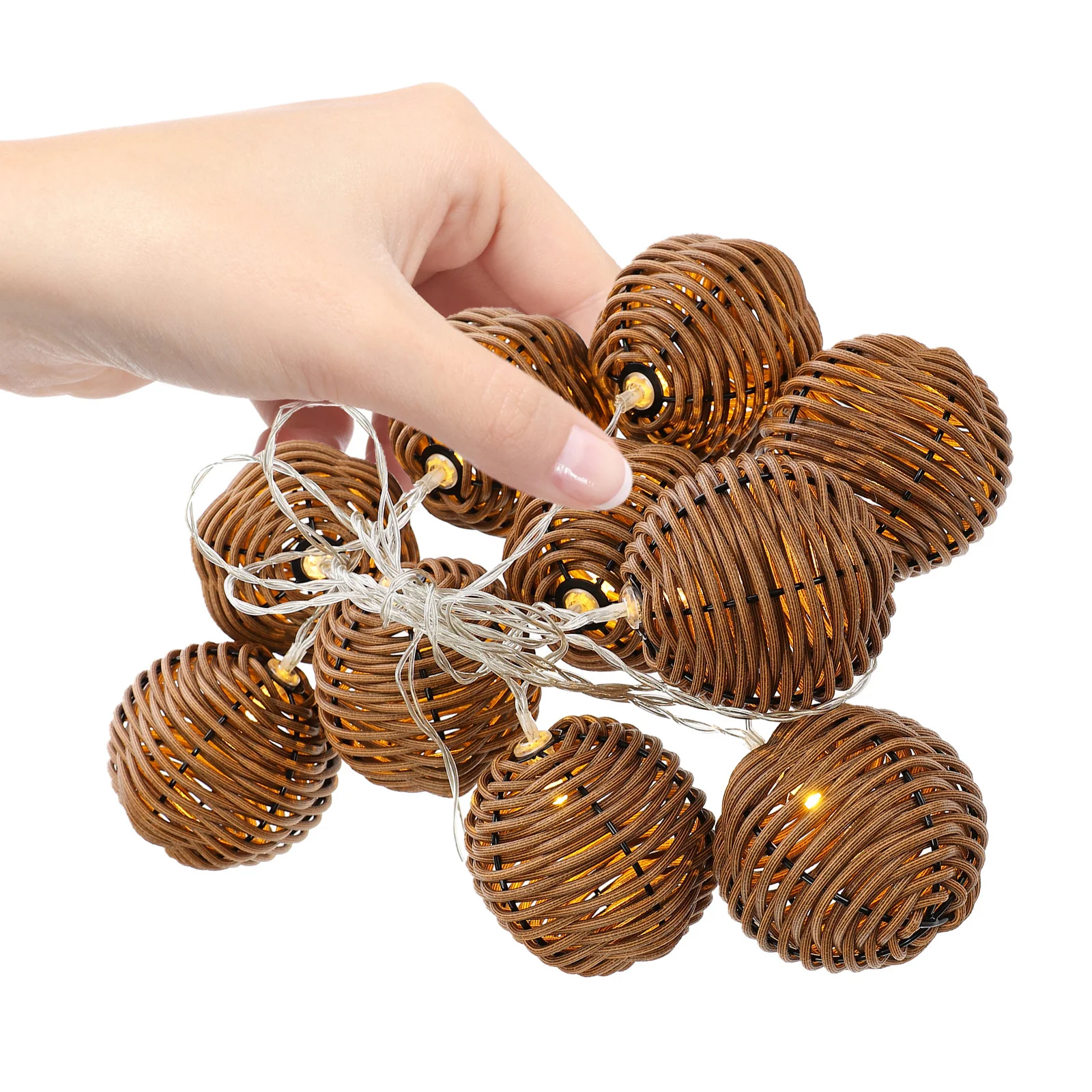 1Set LED Decorative Lamp String Simulation Rattan String Light Light Decoration Warm Atmosphere