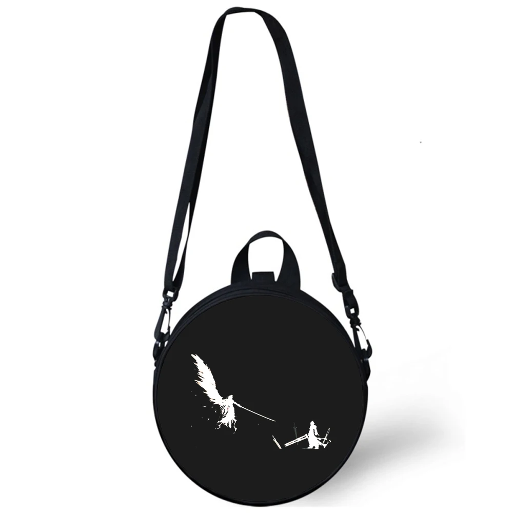 Final Fantasy Sephiroth Child kindergarten Bag 3D Print Crossbody Shoulder Bags For School Women Mini Round Bagpacks Rugtas Bag