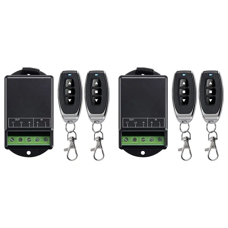 M51K-2X Dual Wireless Remote Control Switch, AC100-240V 10A Relay Radio Frequency Switch Home Instruments,Water Pump,Lighting