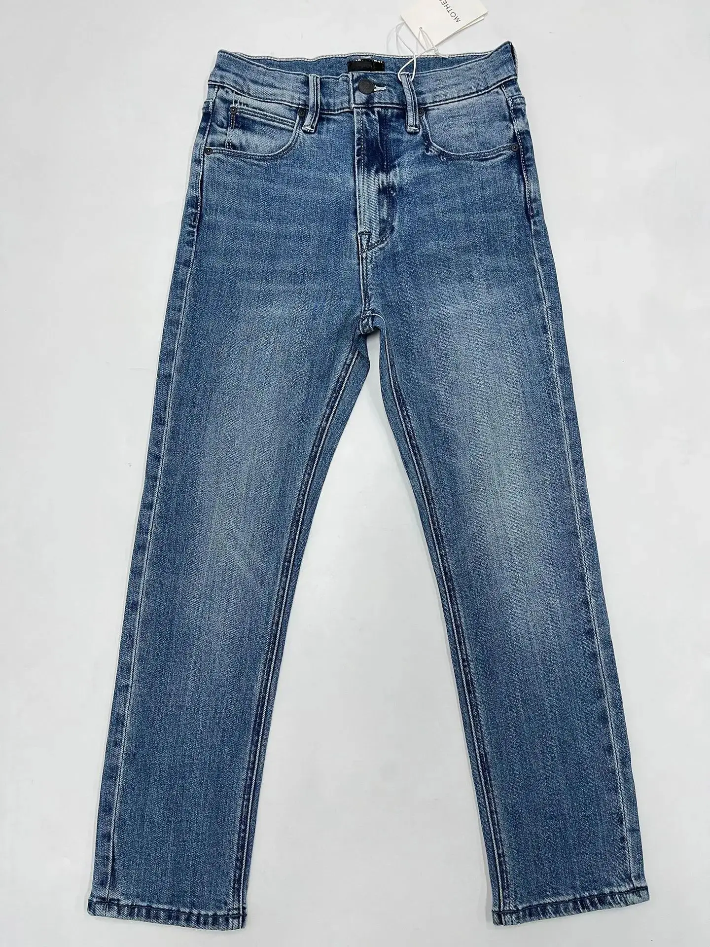 Slim-Fit-Jeans mit hoher Taille für Damen, lässig, faion Denim, knöchellang, Herbstkollektion 2023, Ele und Sli