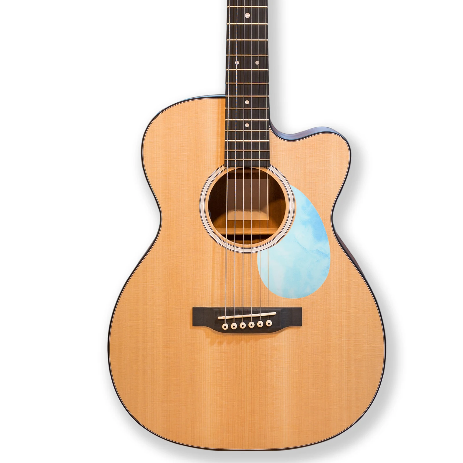 

Thickened Guitar Pickguard Design Self-Adhesive Scratch Plate Protector for Folk Acoustic Universal Fit Durable Guard