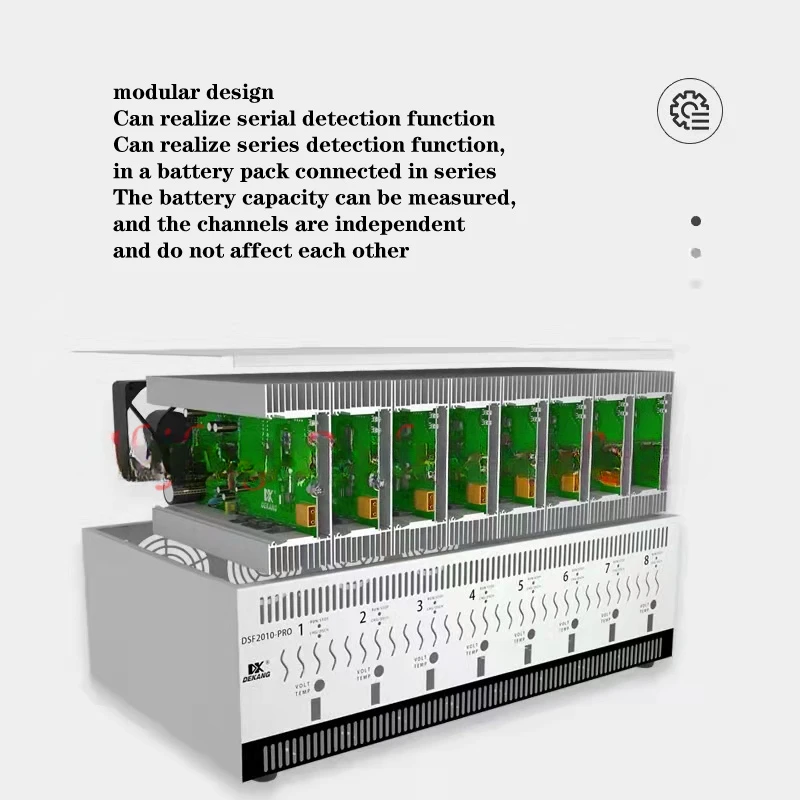 8-channels 10A Ni-MH lithium battery charge and discharge/capacity test/capacity balance repair instrument DT2010