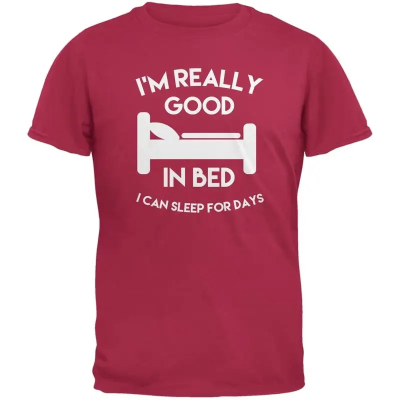

Красная футболка для взрослых I'm Good In Bed Cardinal