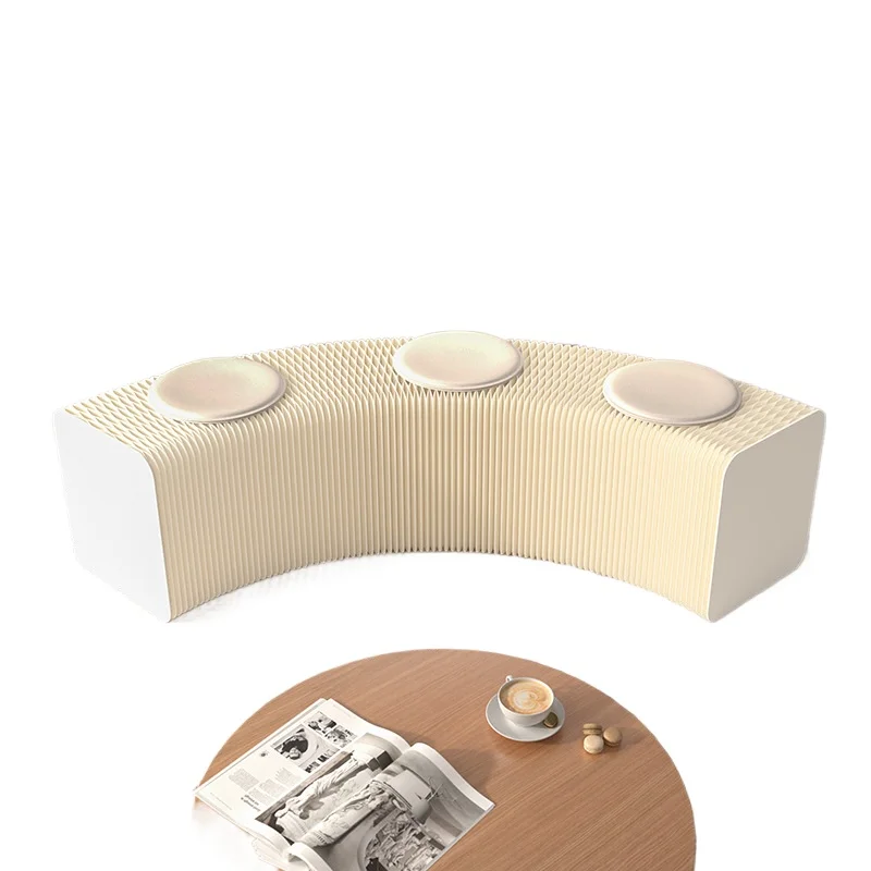 

Organ paper, multi-function multi-person, long low stool, exhibition folding stool