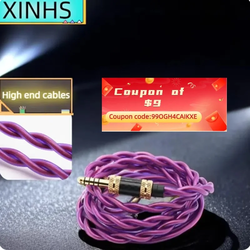 XINHS K03 2-strand Purple Gold Silver Palladium Plating Upgrade Line