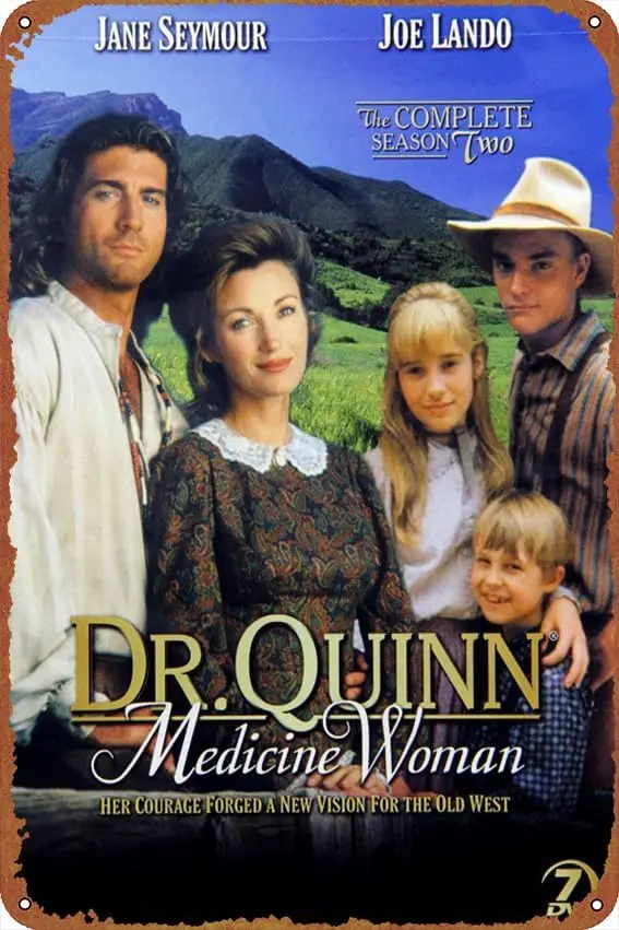 Dr. Quinn, Medicine Woman Posters Vintage Tin Sign Unique Metal Wall Decor for Home, Bar, Diner, Pub, 8 x 12 Inches,Fun Kitchen