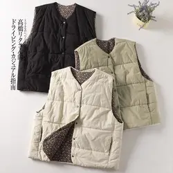 2025 Thick Warm Vest Fashionable Casual Sleeveless Jacket Women Retro Autumn Winter Versatile Top For Women Quilted Top a463
