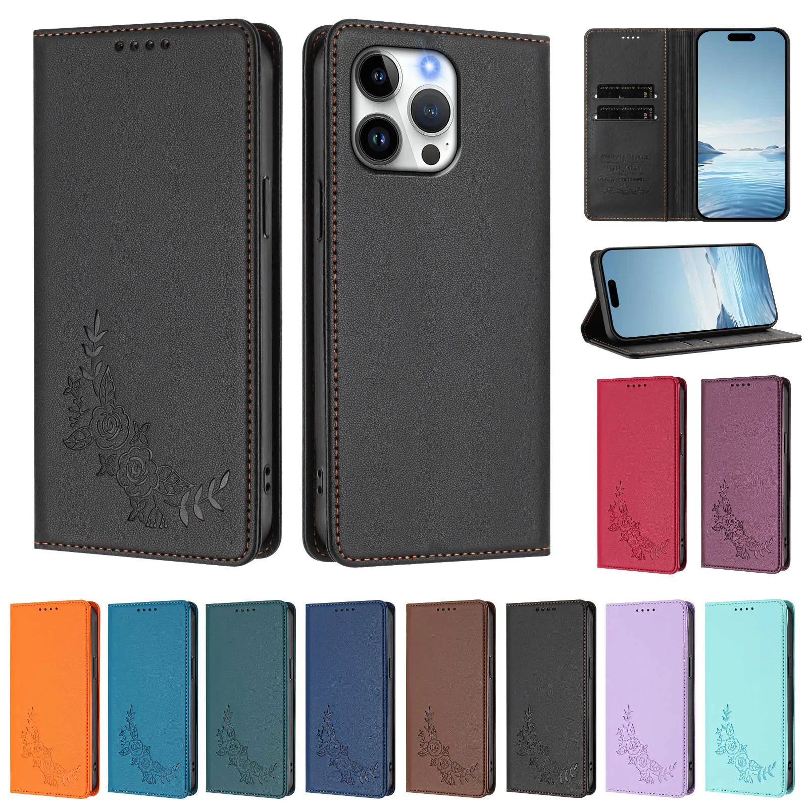 Leather Flip Wallet Case for Samsung Galaxy A10S A11 A20S A21S A31 A41 A40 A50 A30S A70S A51 A71 A91 4G 5G Cover