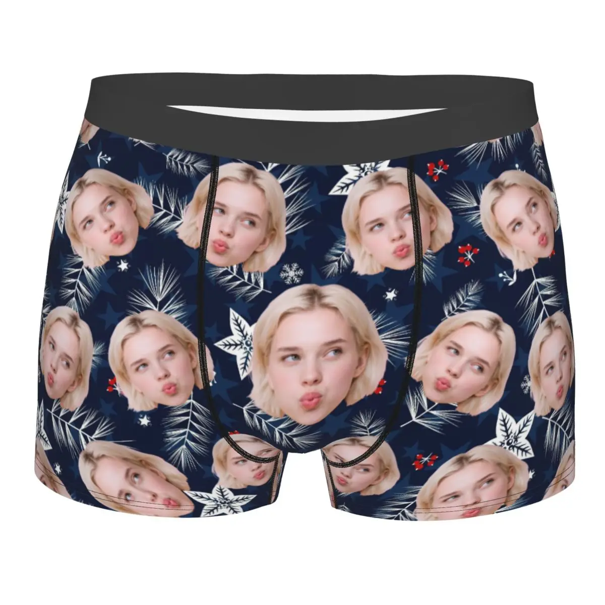

Personalized Custom Face Photo Valentine'S Day Underwear Men For Husband Customized Boxer Briefs Shorts Panties Soft Underpants