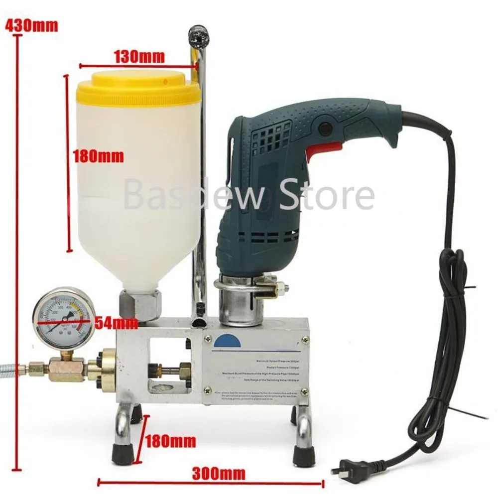 

RU Delivery Grouting machine Epoxy injection pump Polyurethane foam Grouting Machine Steel Hose concrete repair crack 910/1300W