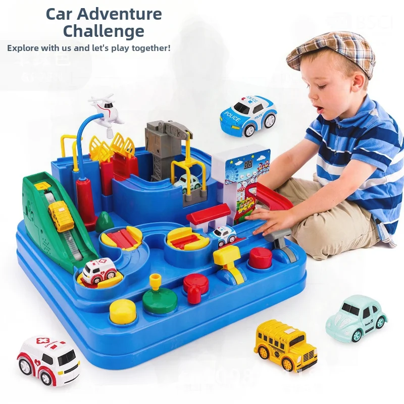 Petit Train pour enfants, parking, ton secoué, voiture d'aventure, jouet, cadeau du nouvel an, matière plastique pour l'émotion