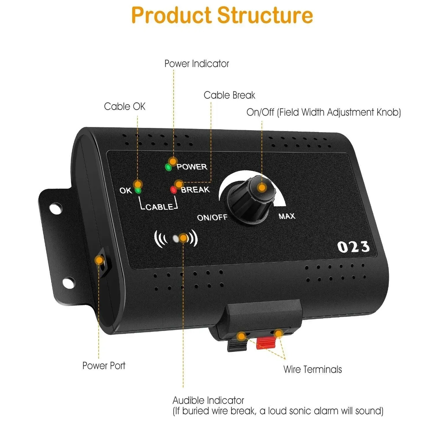 Pet Dog Electric Fence Waterproof Safety Training Electric shock Sound Dogs Collar Dog Supplies Dog Fence Containment System