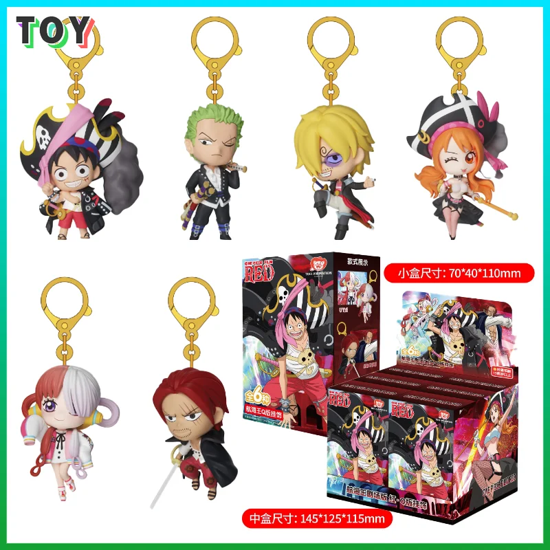 

Authentic One Piece Anime Q Version Hanging Ornament Keychain Collectible Figure Blind Box Version Marine King Movie Souvenir