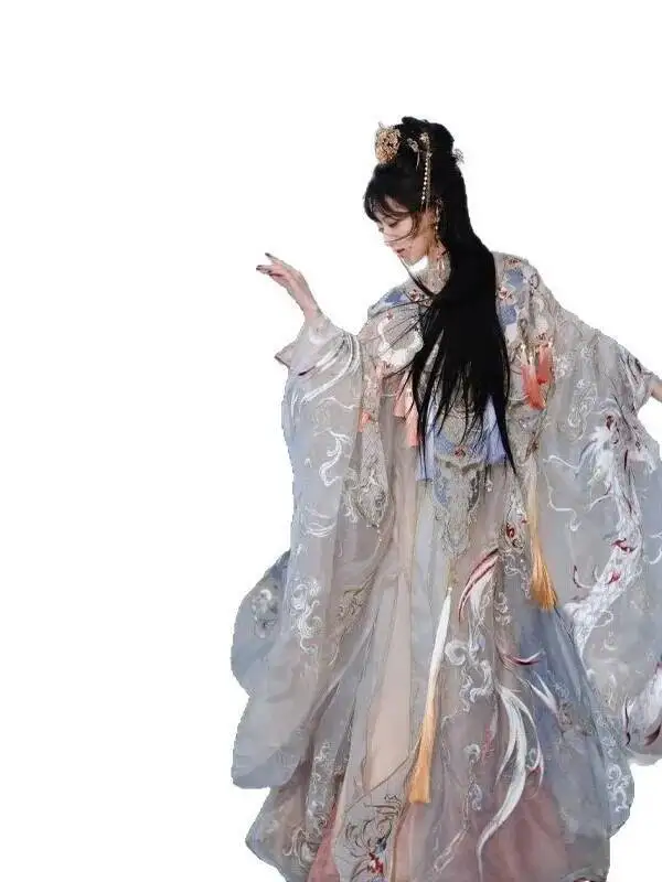 سحابة فينيكس الجنية قصر تأثيري النمط الصيني تحسين عناصر هان التطريز الثقيل Hanfu سوبر الجنية سونغ سلالة زوجين #5