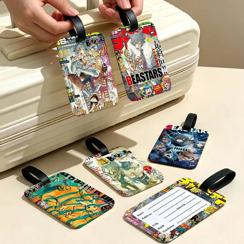 B-Beastars PVC Baggage Identification Tag Anti lost Information Card Holder Travel Suitcase Name Tag