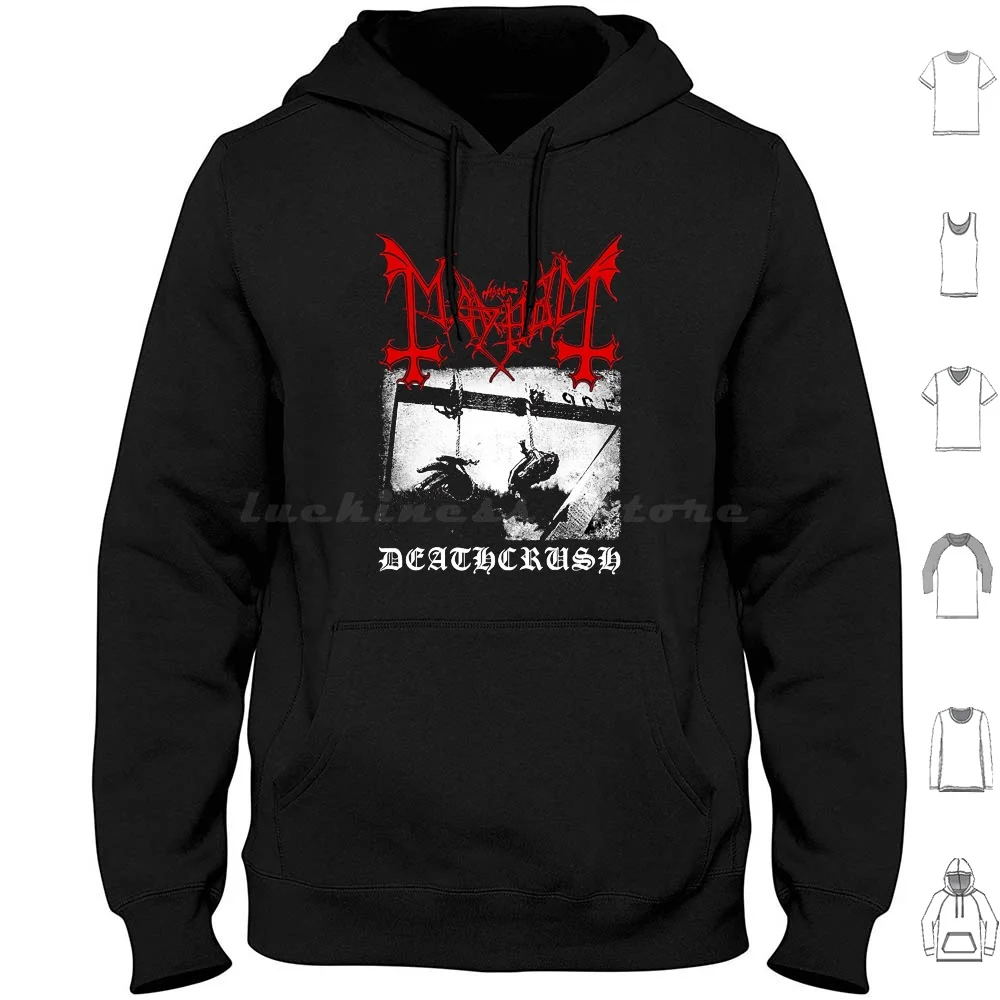 Mayhem Deathcrush Euronymous Dead Varg Hoodie cotton Long Sleeve Black Metal Metal Heavy Metal Darkthrone Fenriz