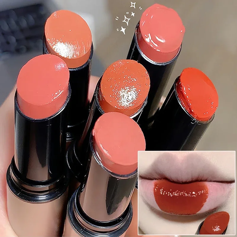 1PC Cute Bear Colored Solid Lip Gloss Moisturizing Long Lasting Non-stick Cup Water Light Jelly Lipstick Korean Makeup Cosmetics