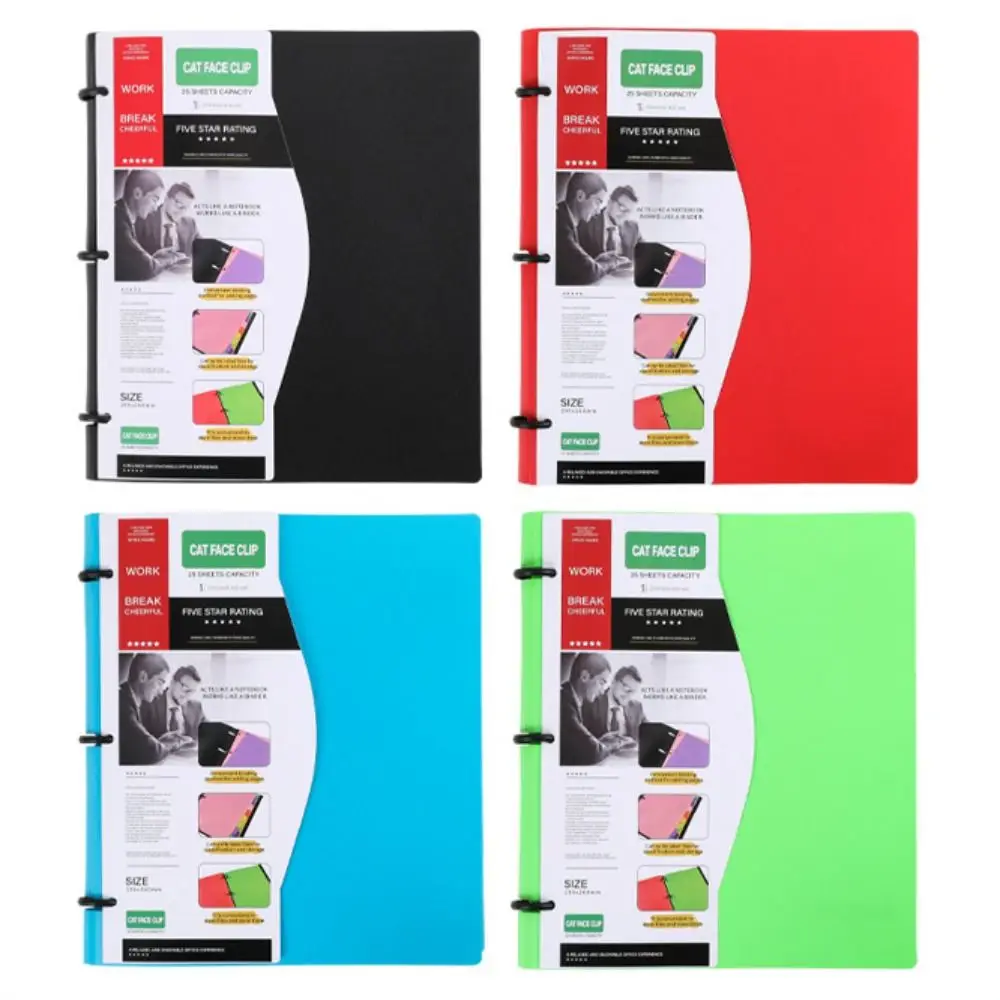3 Ring Loose-leaf File Folder Thickened Waterproof Notebook Binder Dustproof Portable Loose Leaf Document Folder view 3