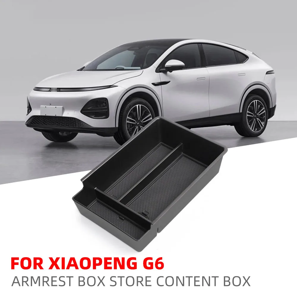 

Car Armrest Storage Box for Xpeng G6 2024 2025 2026 ABS Center Console Organizer Tray Interior Accessories