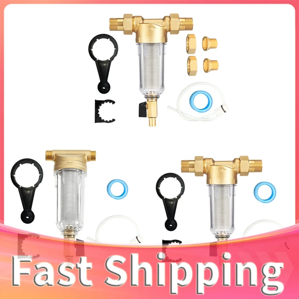 銅製蛇口フロント浄水器透明ホース洗浄家庭用給湯器プレフィルターキッチンアクセサリー