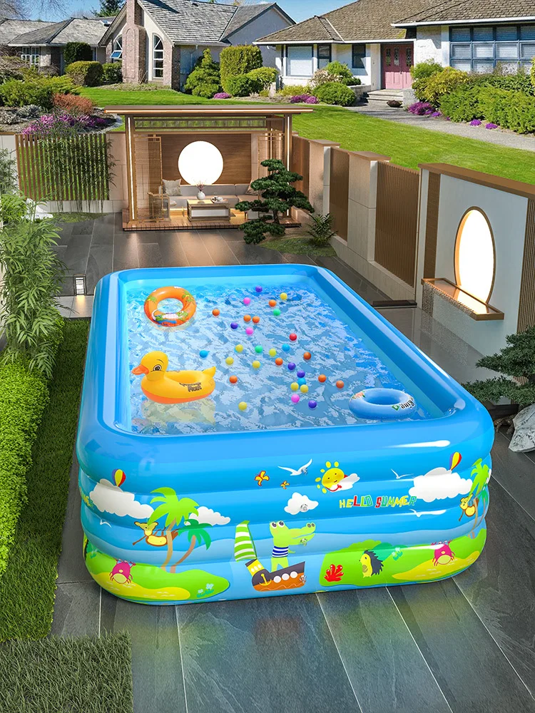 หนาการคุ้มครองสิ่งแวดล้อมPVCInflatableสระว่ายน้ําครัวเรือนลานกลางแจ้งPaddling Poolผู้ใหญ่และเด็ก