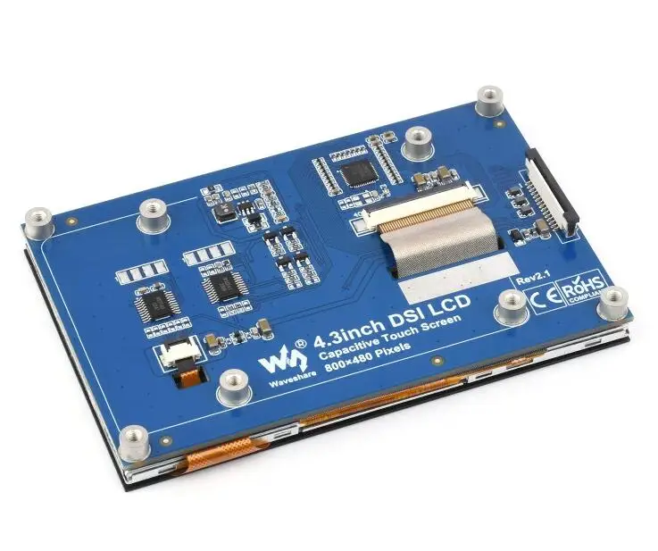 

Waveshare 4.3inch QLED Display, DSI Interface, 800 × 480, Integrated Structure, Toughened Glass Panel
