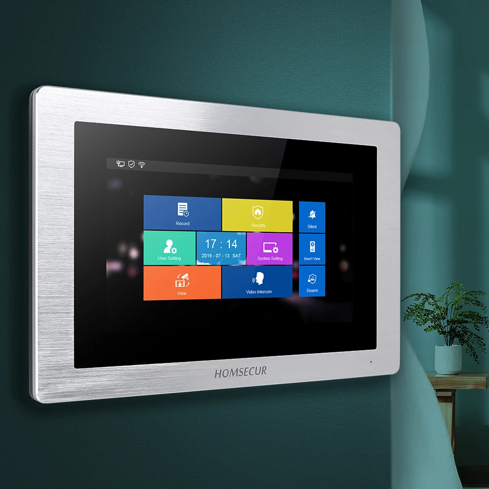 Tuya APP Control PoE Powered 7” WIFI Monitor IP65 Doorbell Camera Fingerprint RFID Access Video Entry Intercom Snapshot Record