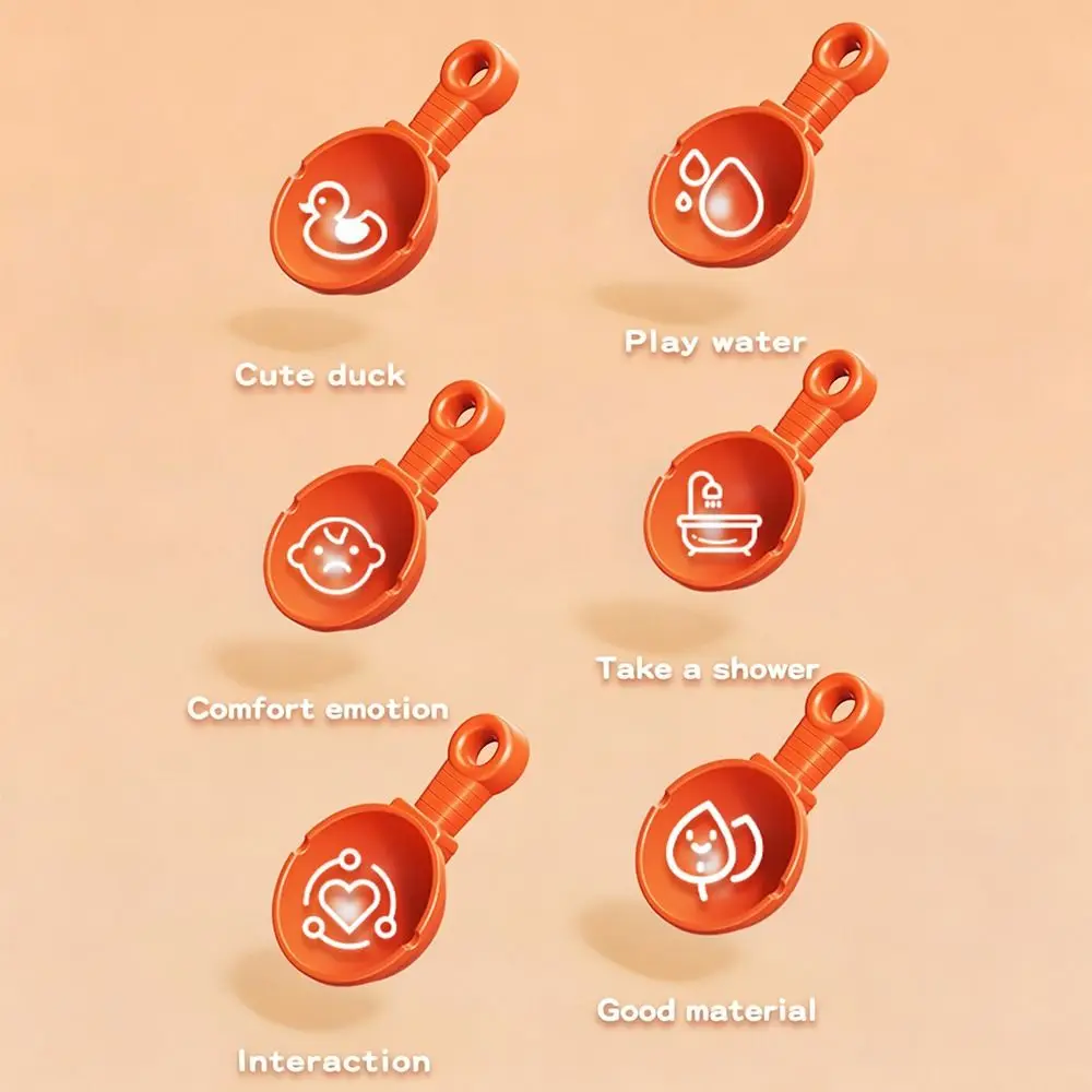 

Cute Cartoon Duck Waterwheel Squirts Water Big Eyes Duck Bathtub Suction Cup Base Bath for Toddlers 1-4 Years Old
