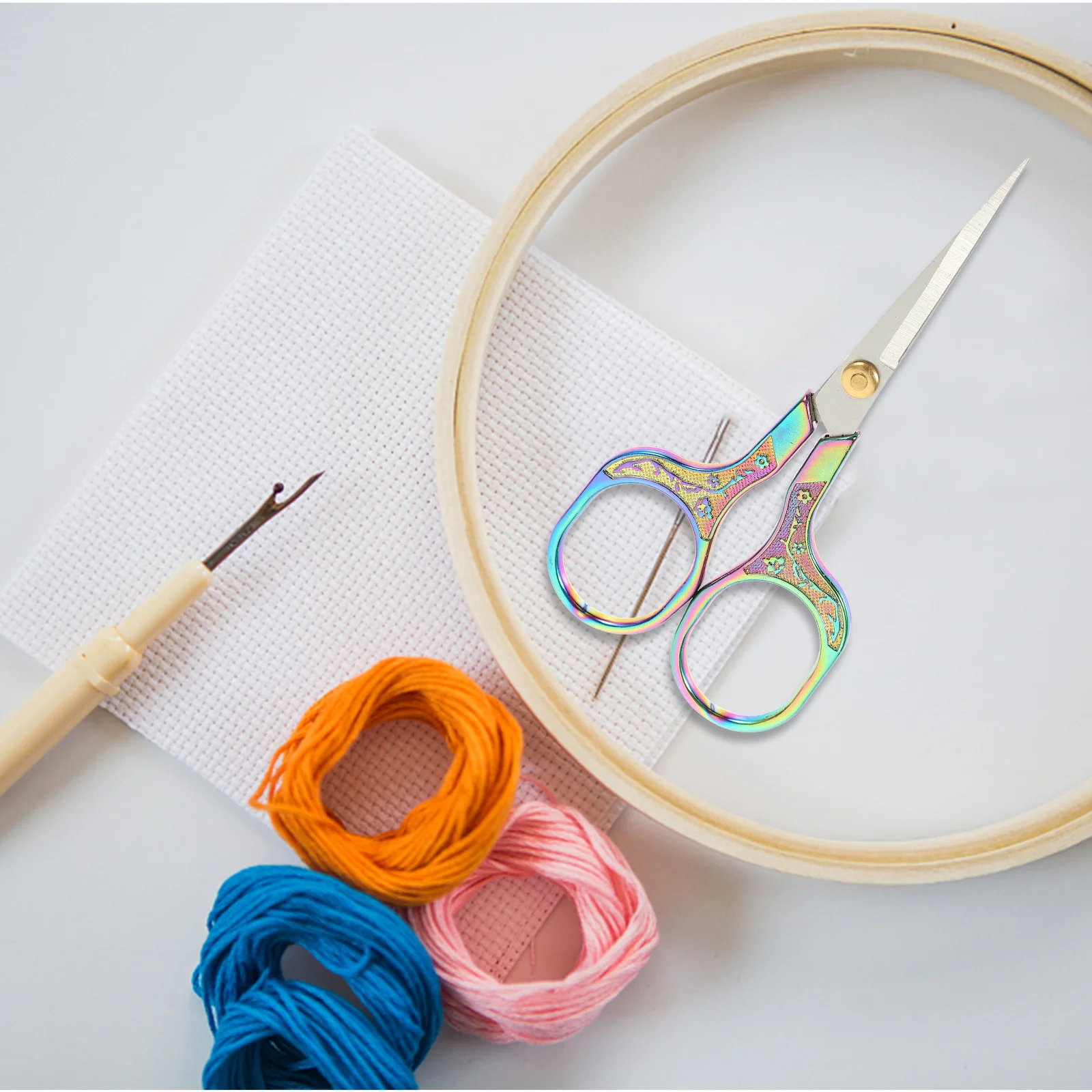 

Plum Flower Vintage Scissors Stainless Steel Fabric Cutter For Sewing Embroidery Diy Craft Thread Trimming Tool Tailor Scissor