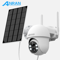 ANRAN 3MP Solar Battery WiFi Camera 360° Rotation Security Surveillance Camera Outdoor Wireless Humanoid Detection Siren Alarm