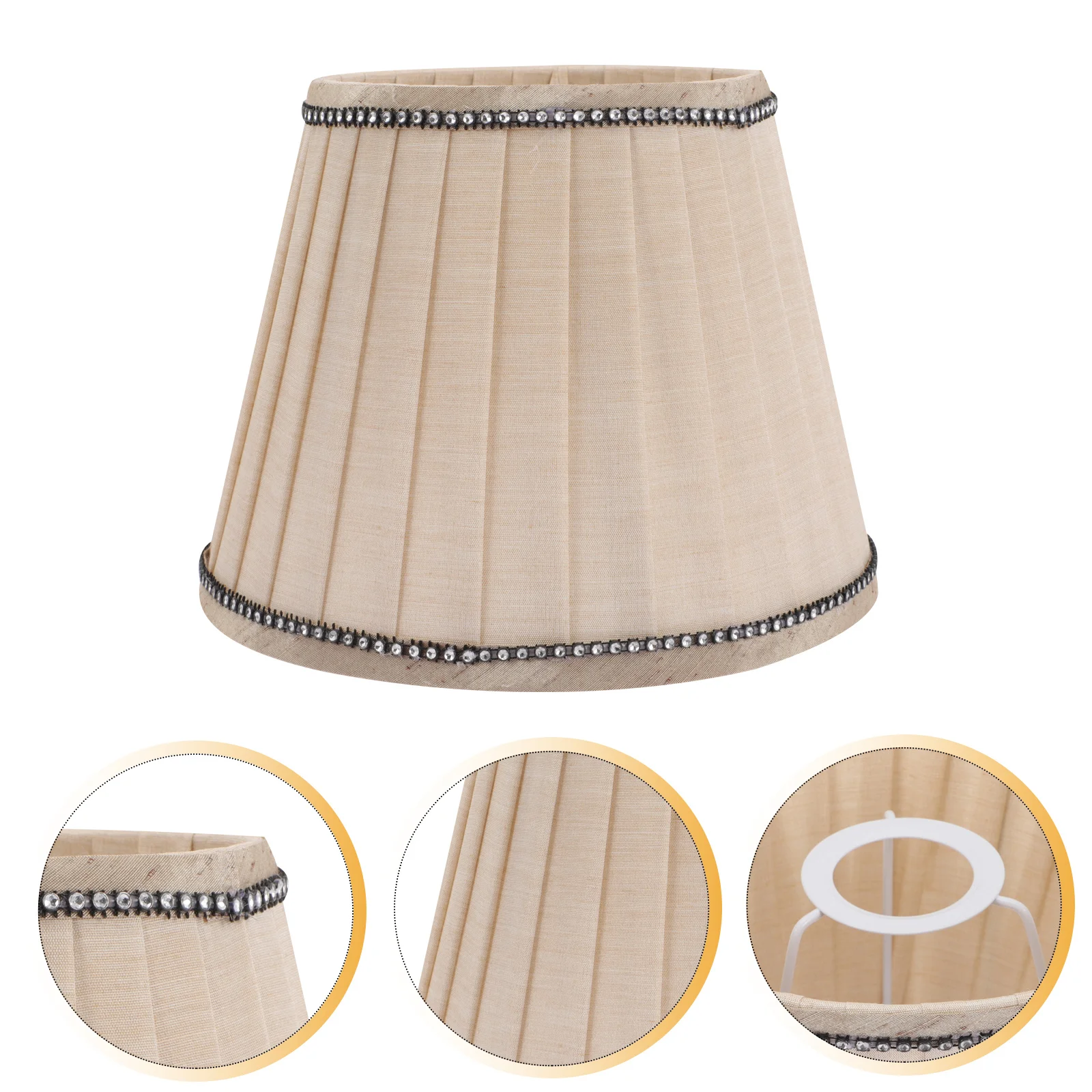 

Cloth Lampshade Pleated Design Softens Light For Desk Floor Bedside Table Lamp Replacement Cover Decorative Home Hotel Use