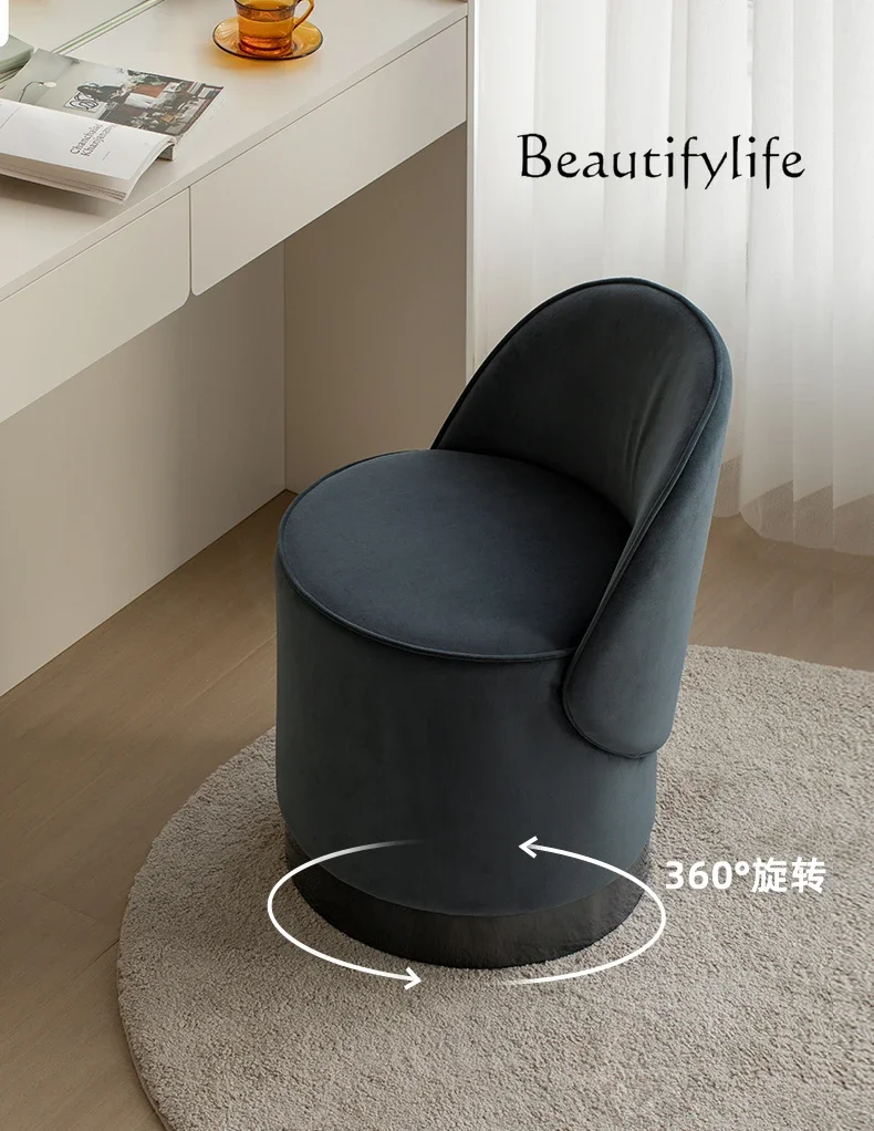 

muebles para hogar Nordic Light Luxury Rotatable Makeup Stool Italian Minimalist Dressing Stool Modern Minimalist Bedroom round