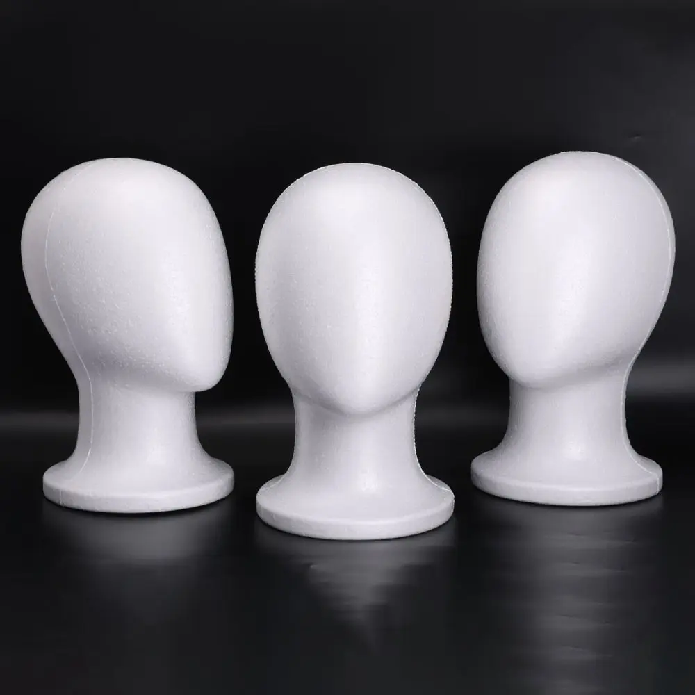 Foam Mannequin Head Stable Lightweight Wig Display Stand for Jewelry Headwear Hat Display Stand Manikin Head Foam Head Model image 2