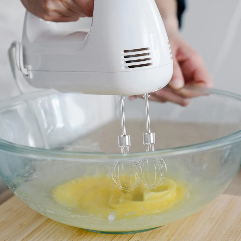 

4pcs Stainless Steel Egg Whisk Mixer Mini Hand Beater Accessories Cream Egg Whites Kitchen Tools Baking Electric Handbook