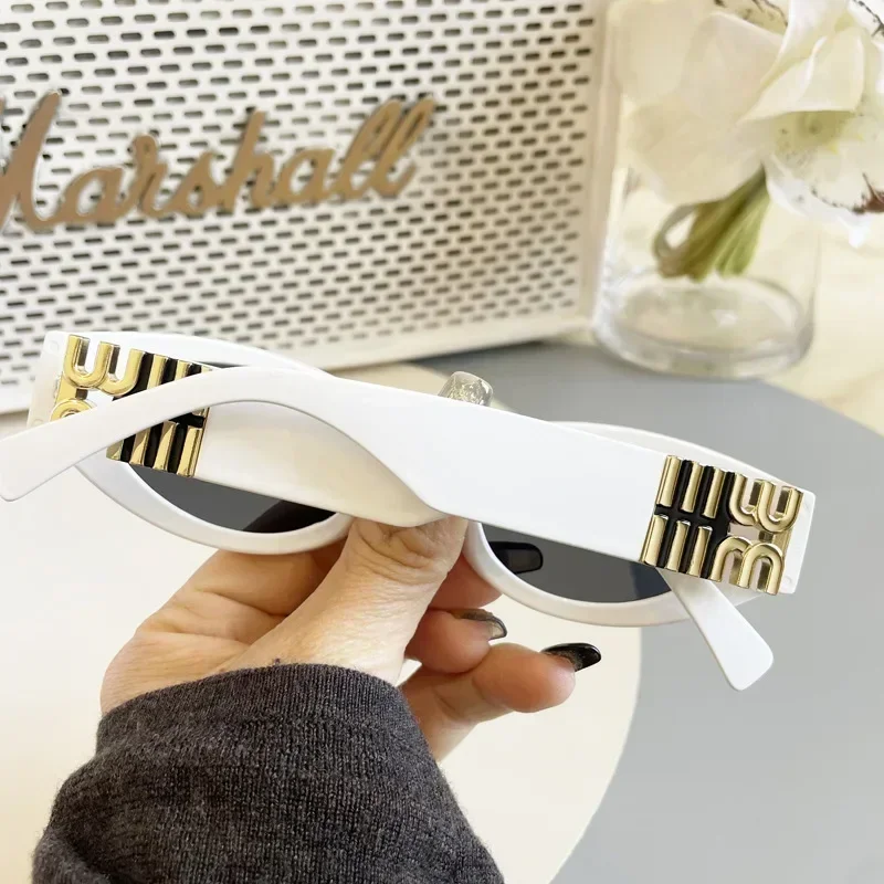 2025 موضة جديدة البيضاوي النظارات الشمسية النساء الرجال العلامة التجارية تصميم فاخر إطار صغير نظارات شمسية السيدات ييويرز Oculos دي سول UV400 #6