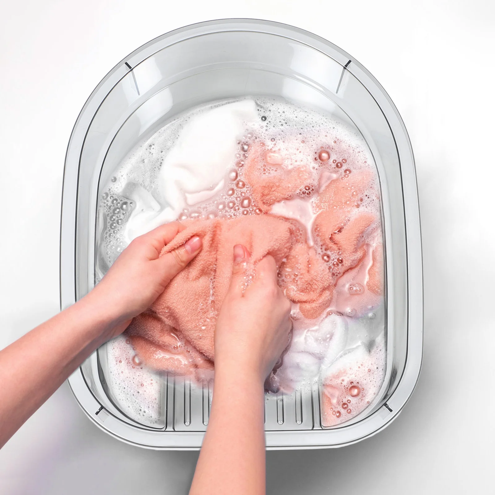 

Washboard Basin Compact Lightweight Plastic Laundry Tub For Hand Washing Clothes, Sink Protector For Home Dorm Use, Newborn Baby