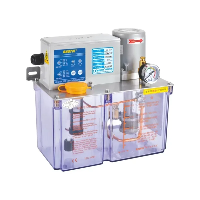 CHina BAOTN OEM Plastic Electric Automatic Small Portable Lubrication Gear Oil Pump Used For Lathe Machine