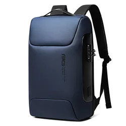 Mochila nueva BANGE, mochila de negocios de diseño estético, mochilas antirrobo impermeables para ordenador portátil escolar, bolsa de viaje con carga USB