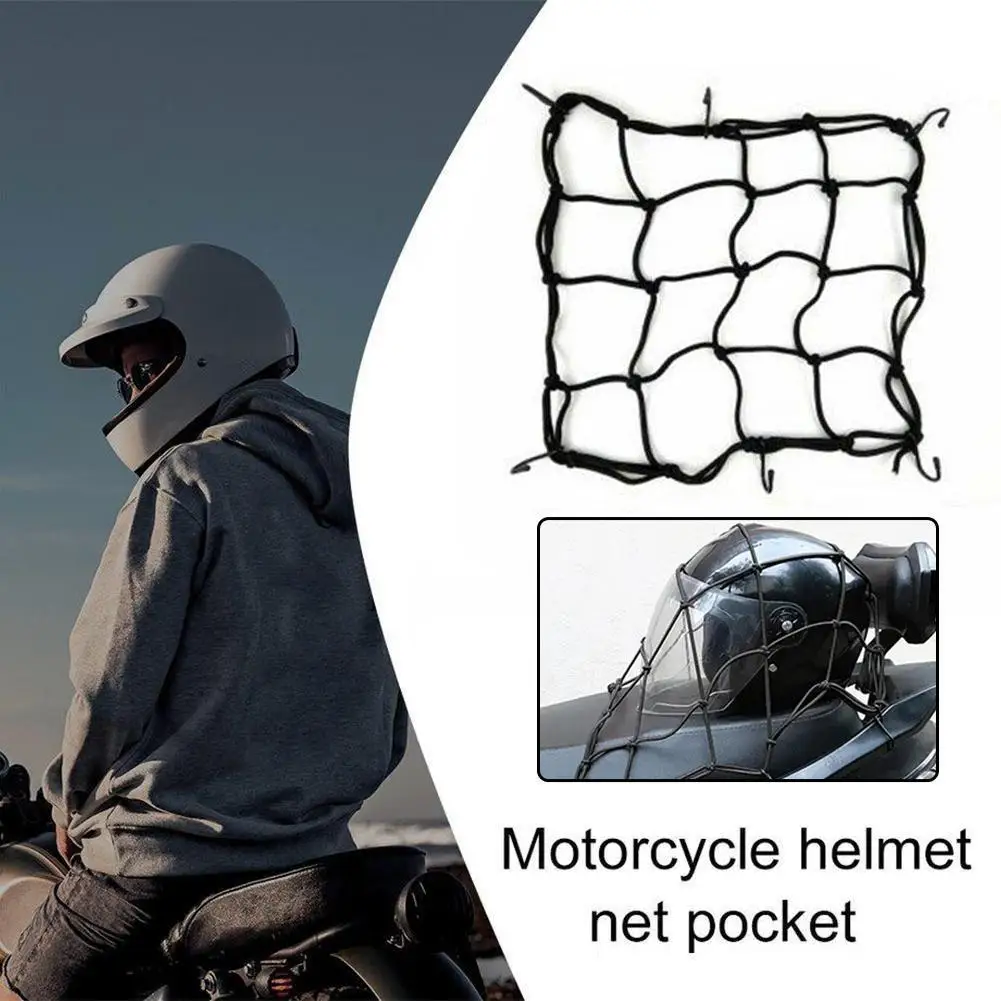 Bicycle Rear Frame Mesh Cover Bicycle Luggage Cover Rubber Band Elastic Luggage Net Motorcycle Mesh Bag Helmet Net