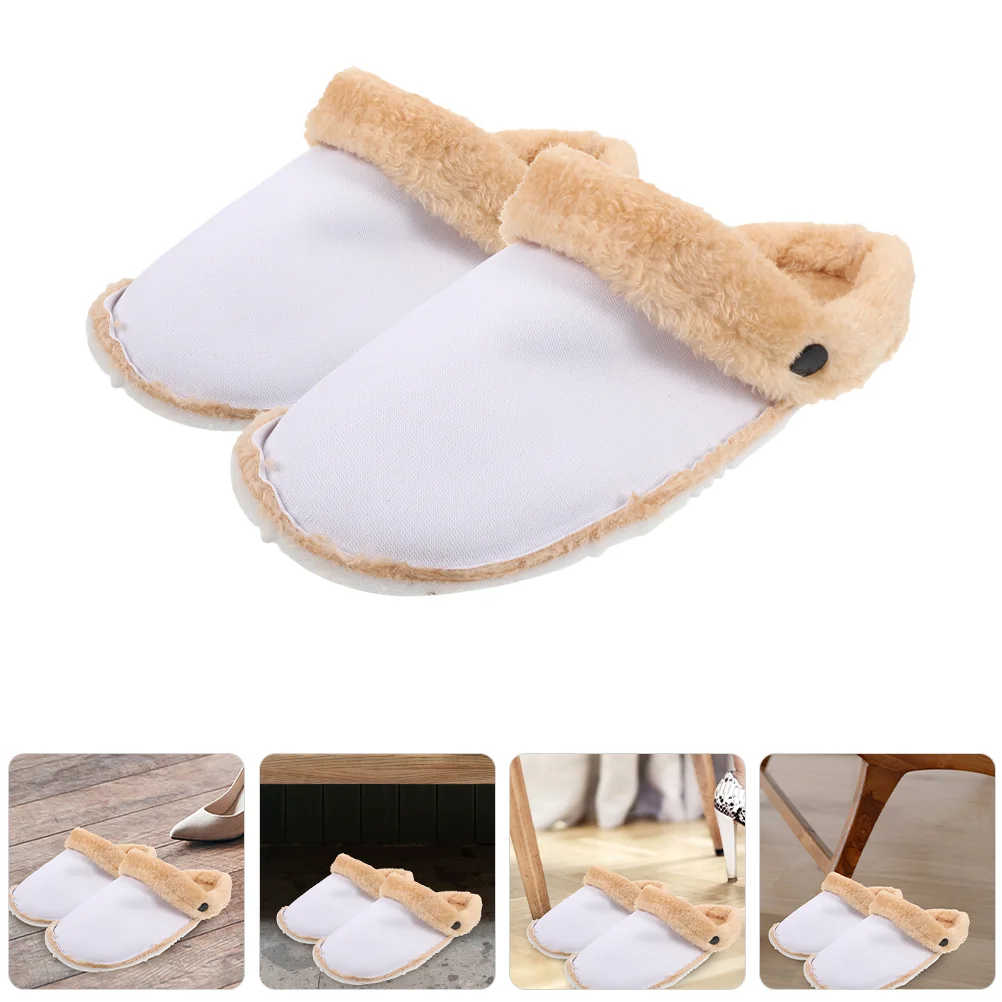 Household with Velvet Lining Women's Kids Slippers Heels Hole Shoe Inserts