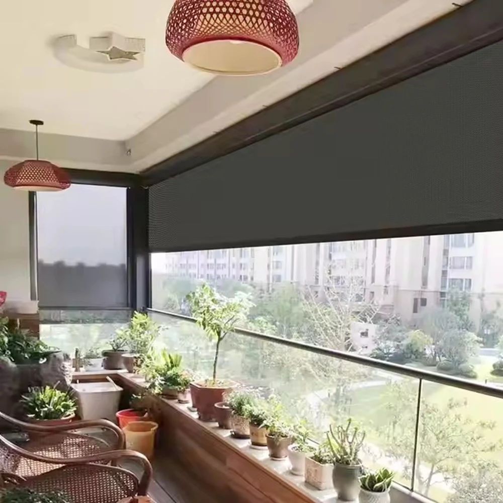 Tuya Smart Home Outdoor Roller Blinds Customization Electric Control Blinds& Shades & Shutters For Family Intelligence System